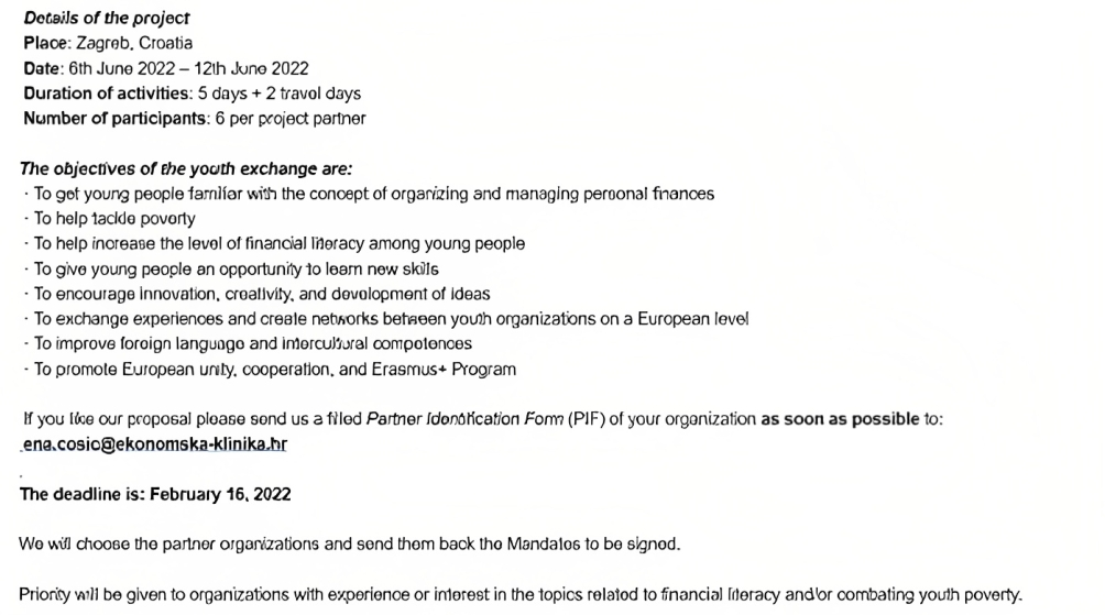 Project proposal